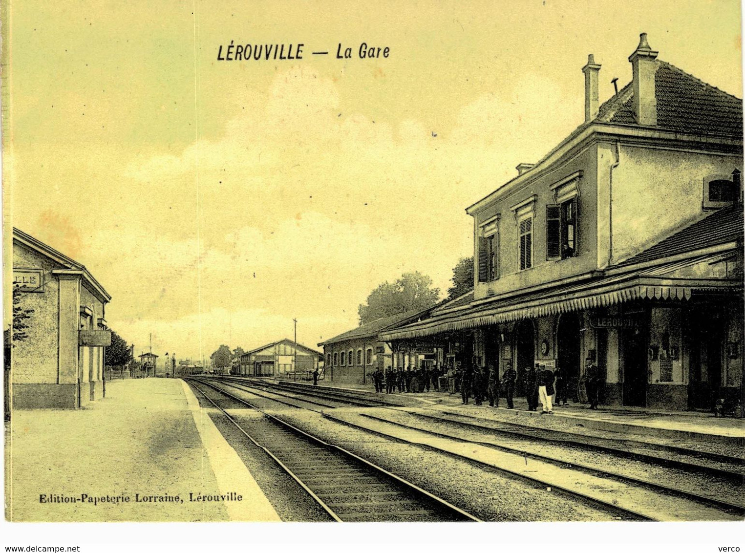 Carte POSTALE  Ancienne  de LEROUVILLE - La Gare