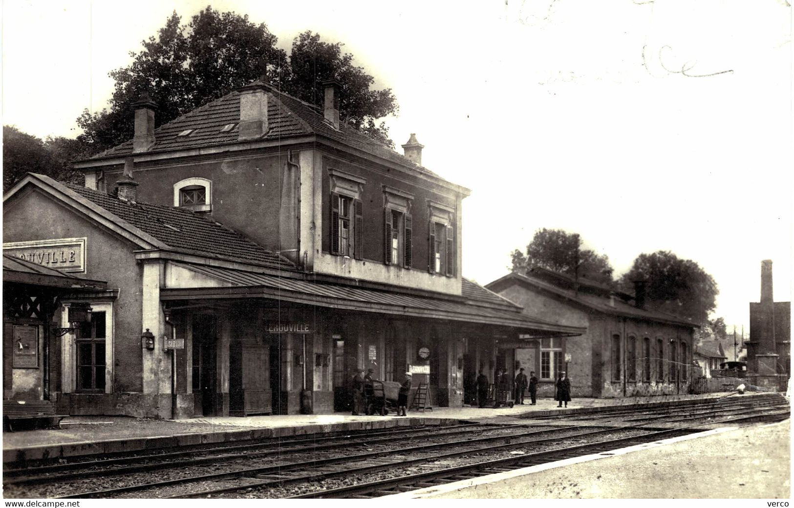 Carte POSTALE  Ancienne  de LEROUVILLE - La Gare
