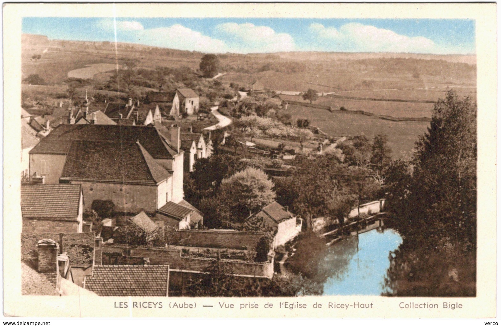 Carte Postale Ancienne de LES RICEYS-vue prise de l'église de Ricey Haut