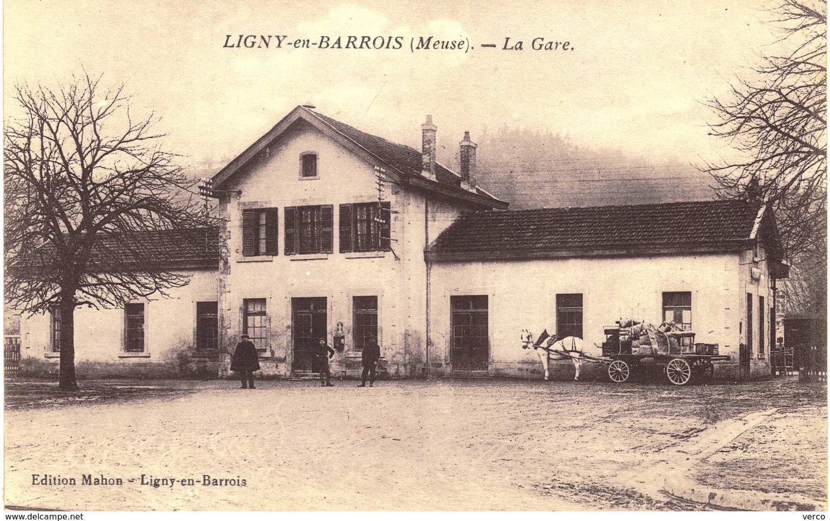 Carte  Postale  ancienne de  LIGNY en BARROIS - La GARE