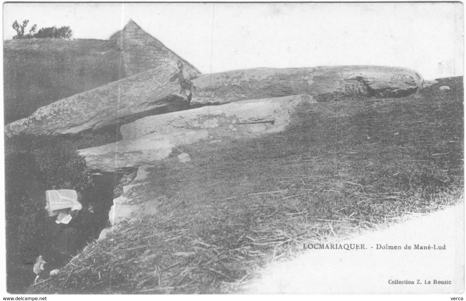 Carte Postale Ancienne de LOCMARIAQUER-Dolmen de Mané Lud