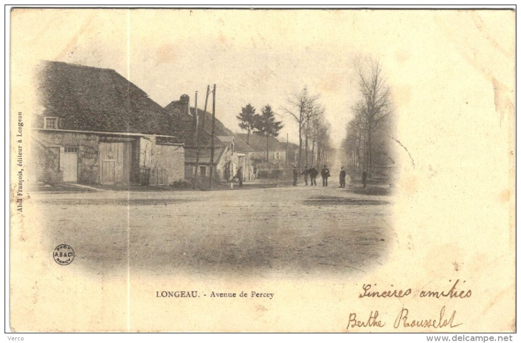 CARTE POSTALE ANCIENNE DE LONGEAU -   AVENUE DE PERCEY
