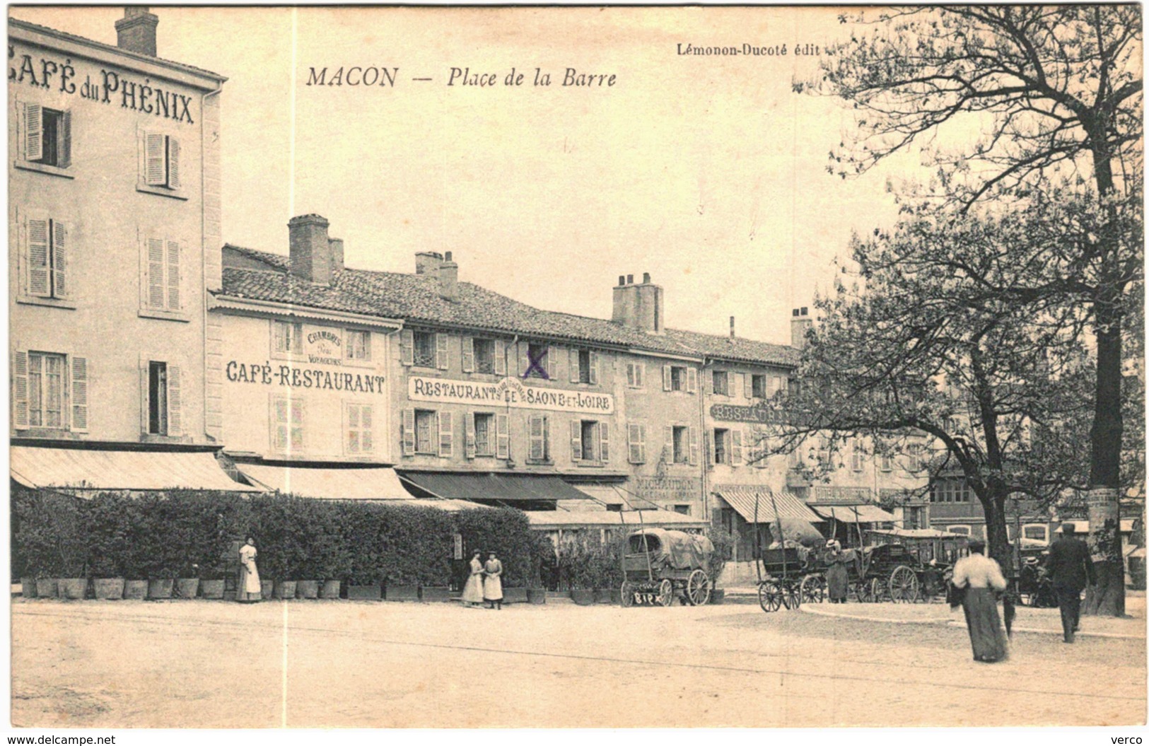 Carte Postale Ancienne de MACON-Place de la Barre