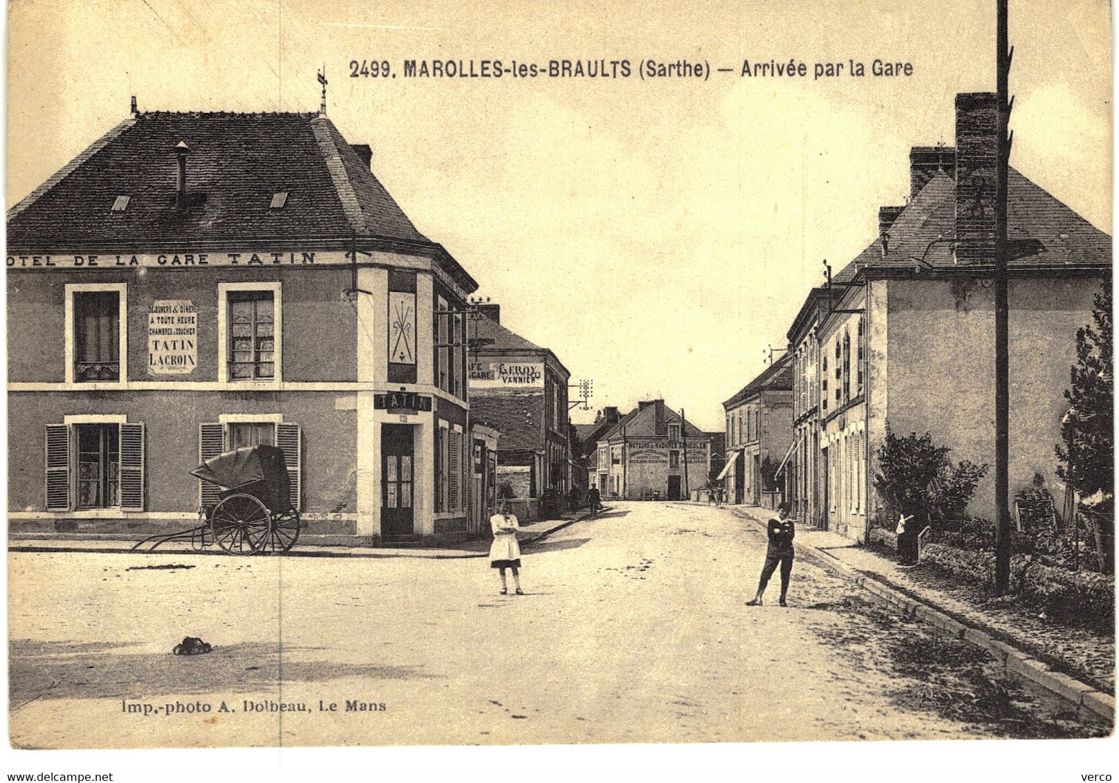 Carte POSTALE  Ancienne  de  MAROLLES les BRAULTS - Arrivée par la Gare