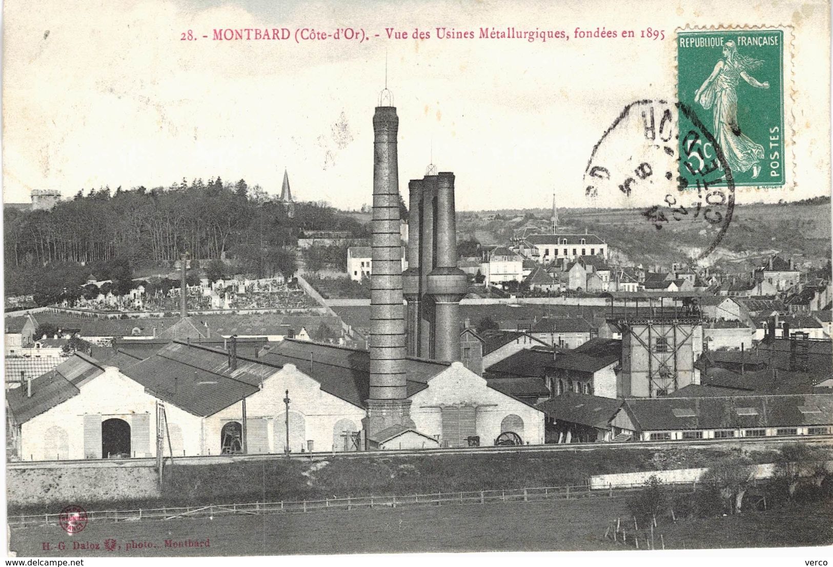 Carte POSTALE Ancienne de  MONTBARD - Usines métallurgiques