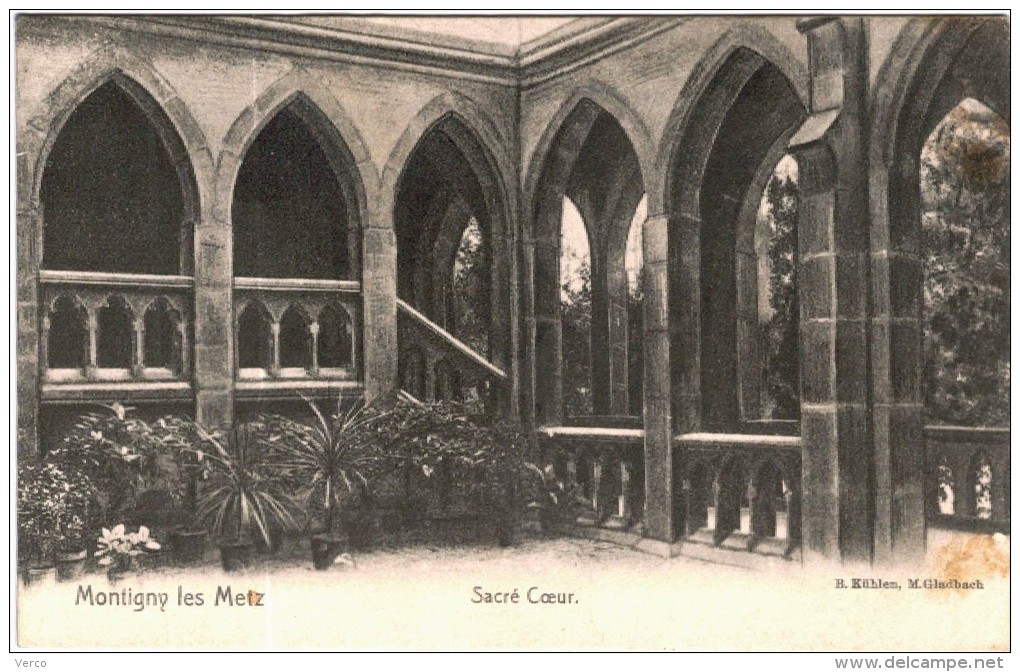 Carte Postale Ancienne de MONTIGNY LES METZ-Sacré Coeur