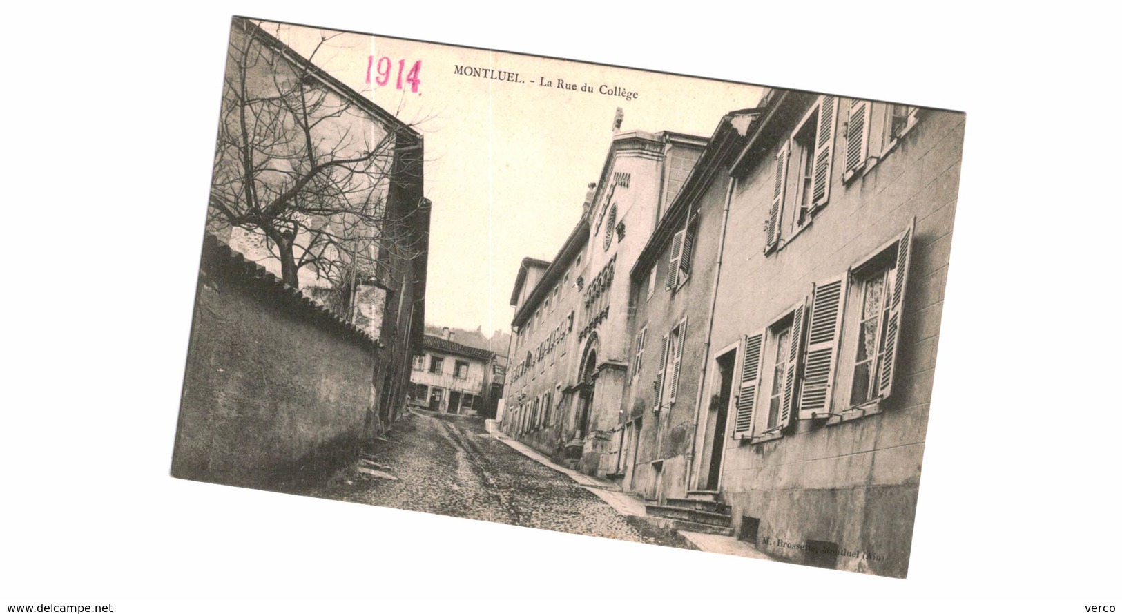 Carte Postale Ancienne de MONTLUEL-la rue du collège