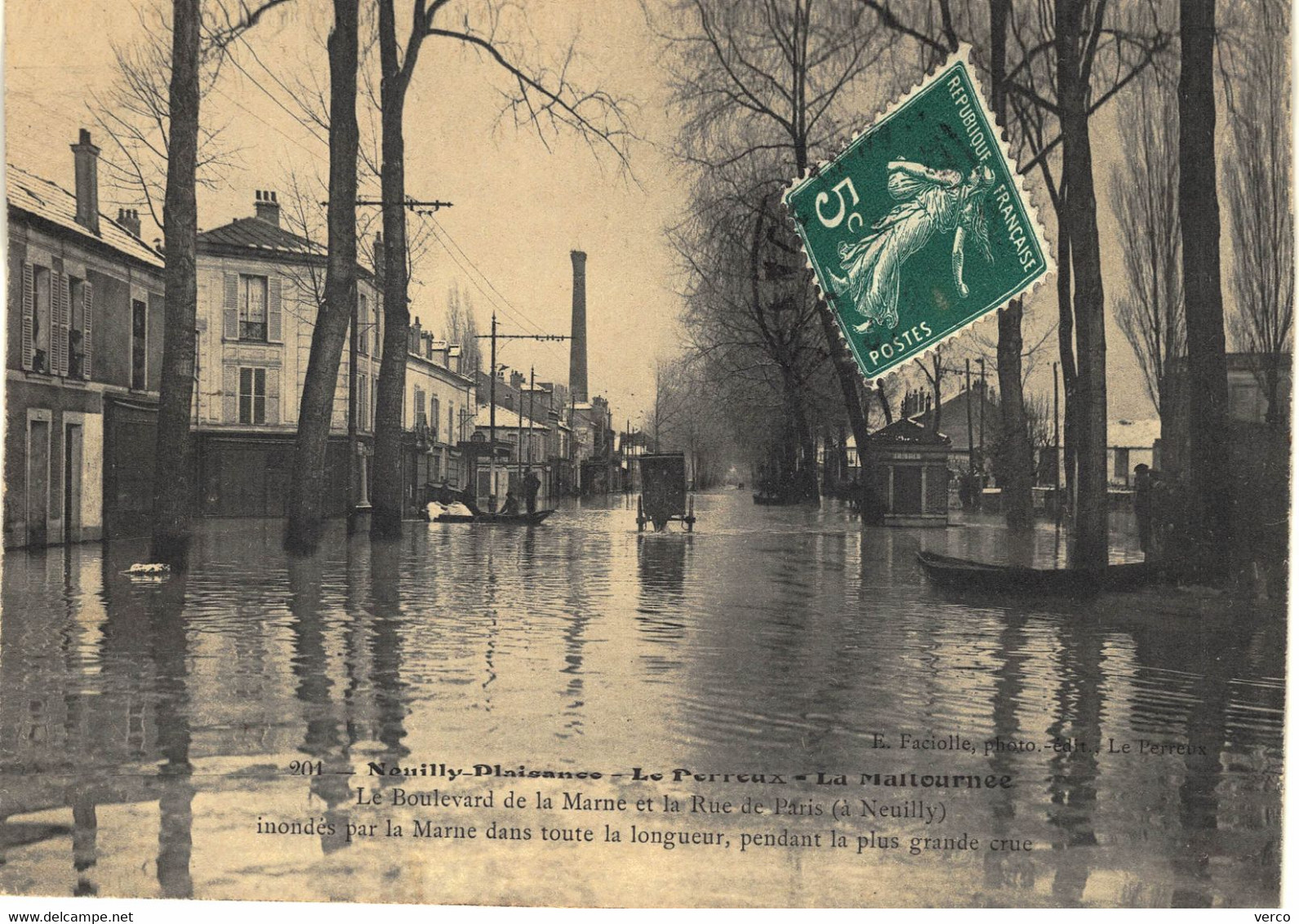 Carte POSTALE  Ancienne  de  NEUILLY - PLAISANCE / Grande crue