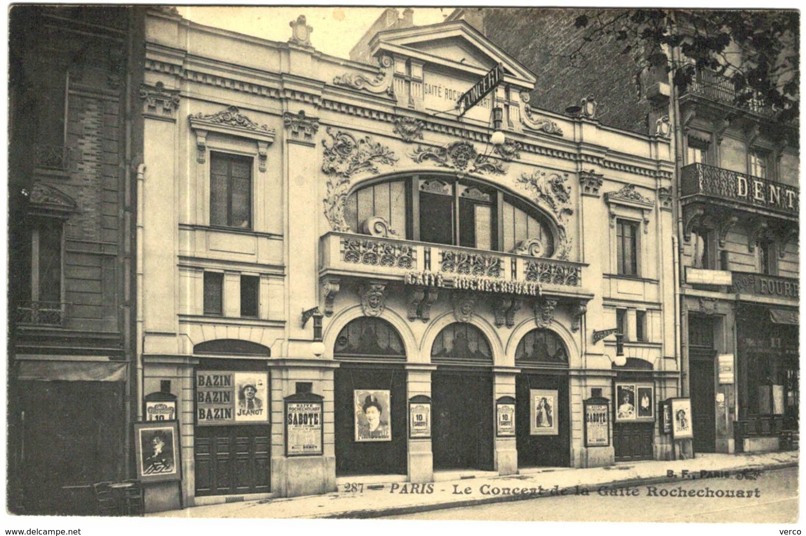 Carte Postale Ancienne de PARIS-Le concert de la Gaite Rochechouart