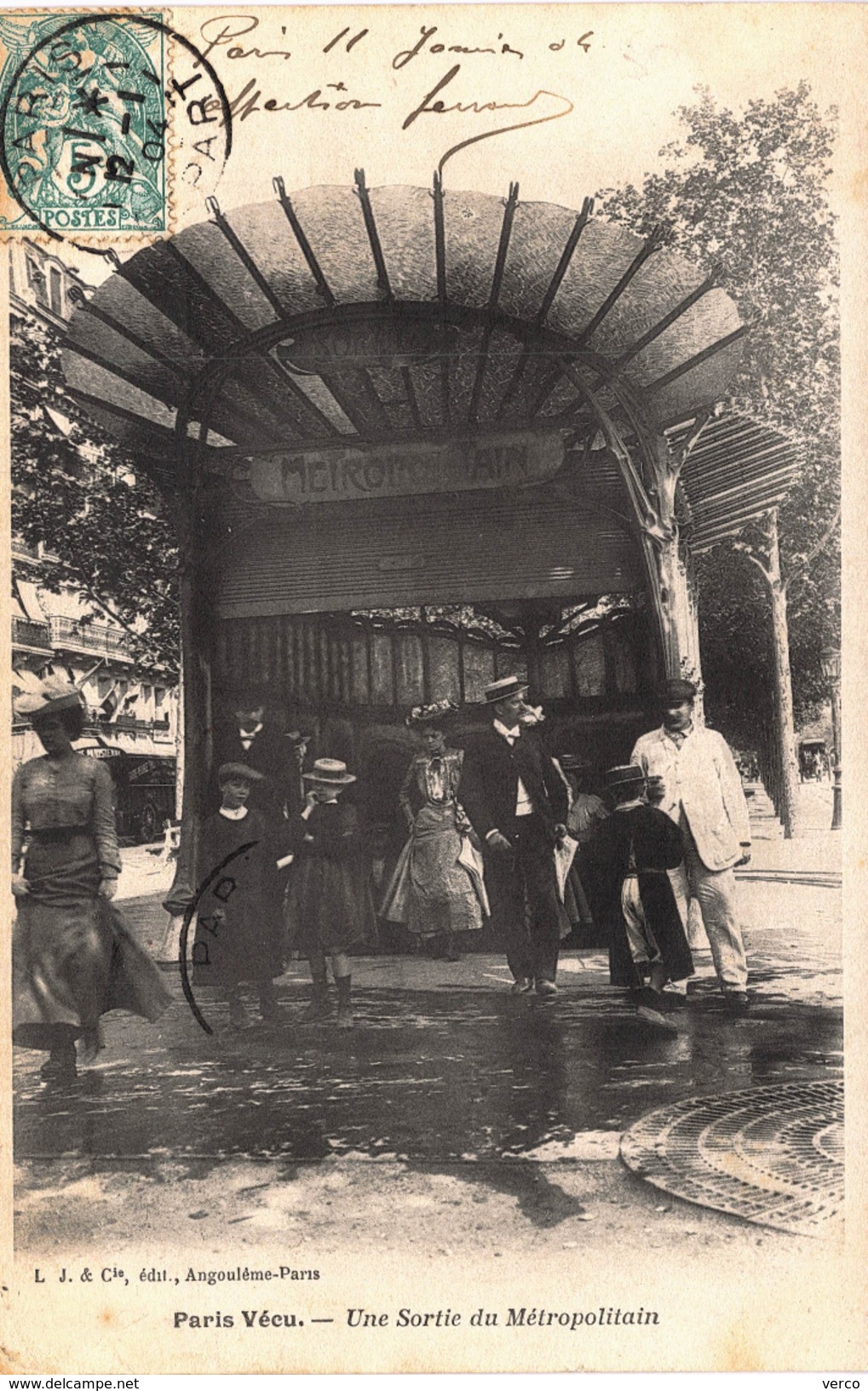 Carte postale ancienne de PARIS - METRO
