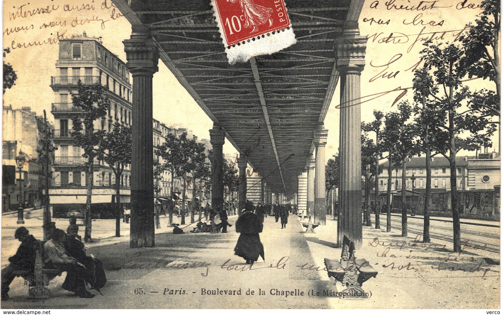Carte postale ancienne de PARIS - METRO