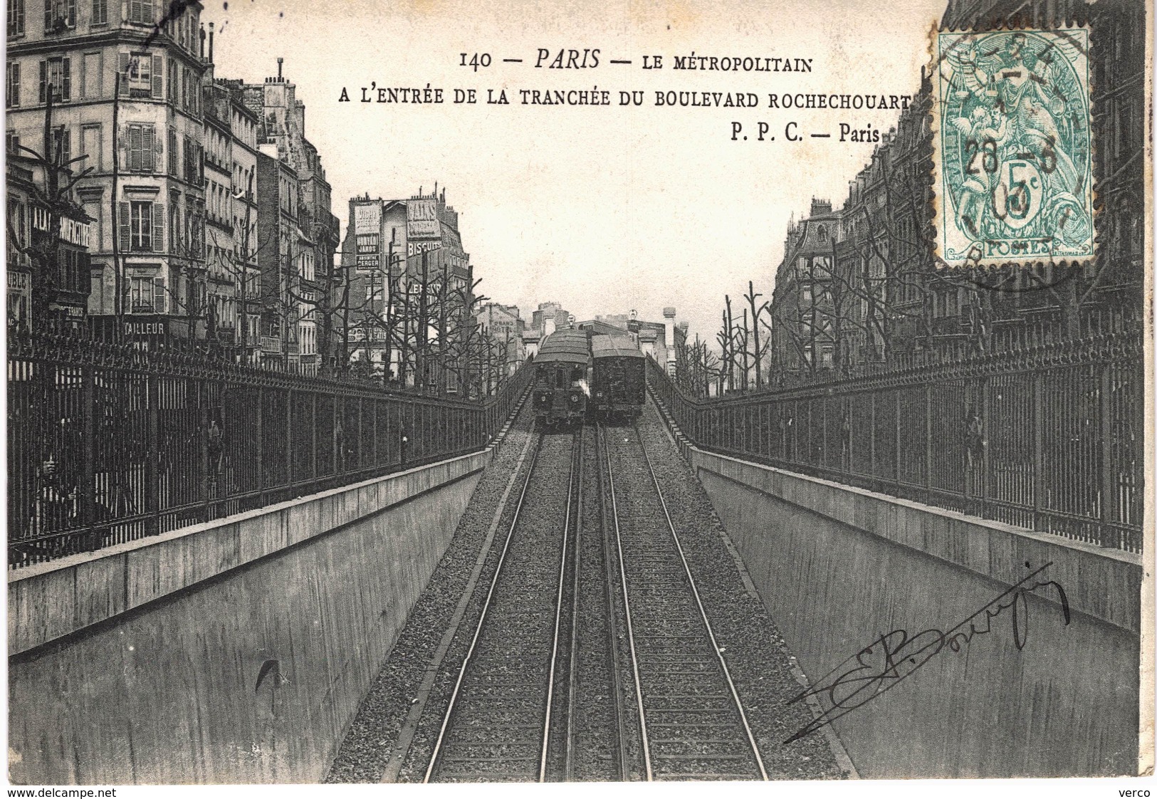 Carte postale ancienne de PARIS - METRO