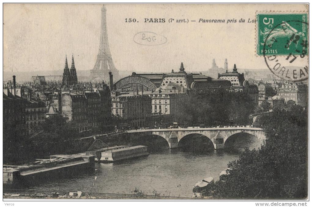 Carte Postale Ancienne de : PARIS -Panorama