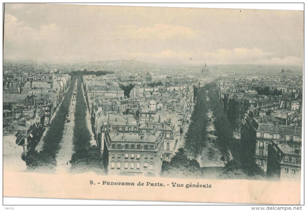 Carte Postale Ancienne de : PARIS -Panorama