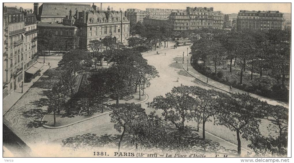 Carte Postale Ancienne de : PARIS -Place d'Italie