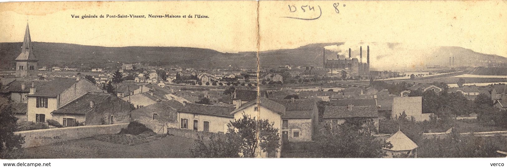 Carte postale ancienne de  PONT St VINCENT, NEUVES MAISONS et L'USINE