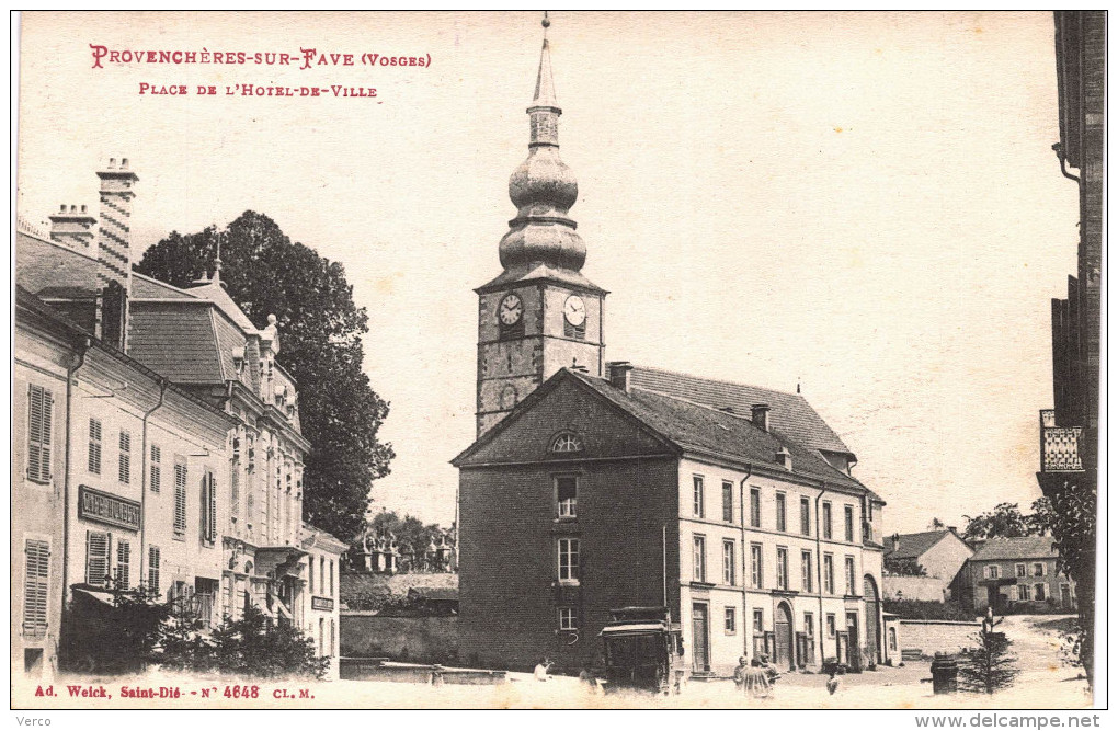 Carte Postale Ancienne de PROVENCHERES sur FAVE