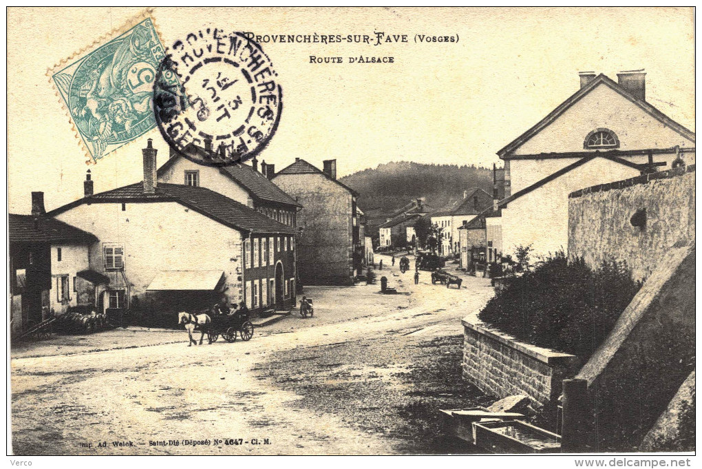 Carte Postale Ancienne de PROVENCHERES sur FAVE