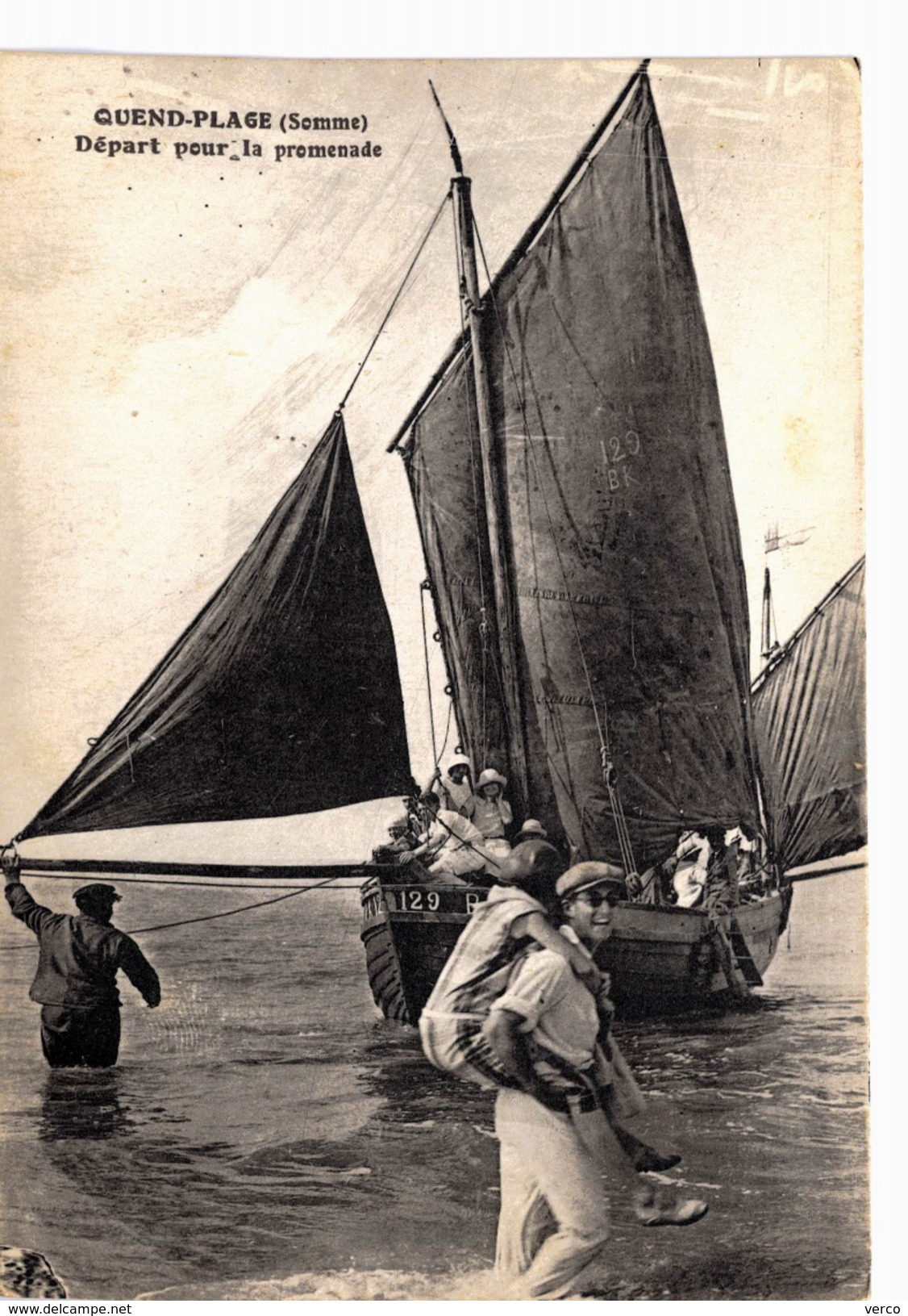 Carte postale ancienne de QUEND plage