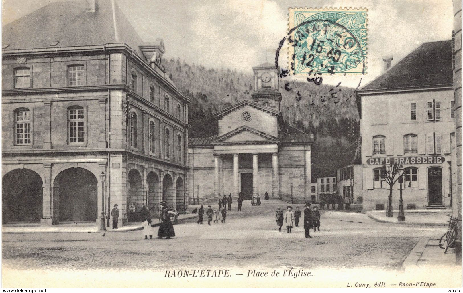 Carte POSTALE  Ancienne de RAON l'ETAPE - Place de l'Eglise