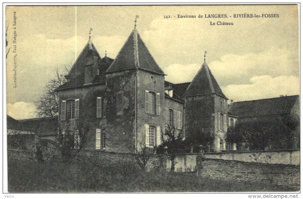 CARTE POSTALE ANCIENNE DE RIVIERE LES FOSSES  -  LE CHATEAU