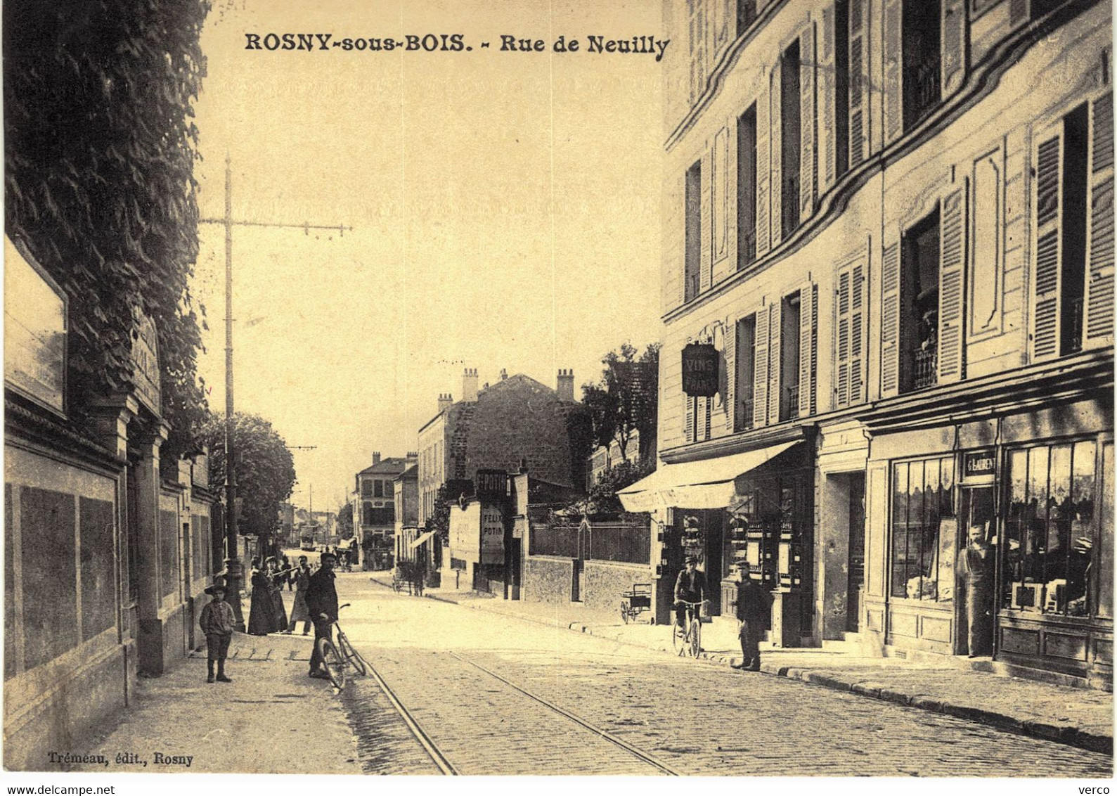 Carte POSTALE Ancienne de  ROSNY sous BOIS - Rue de Neuilly