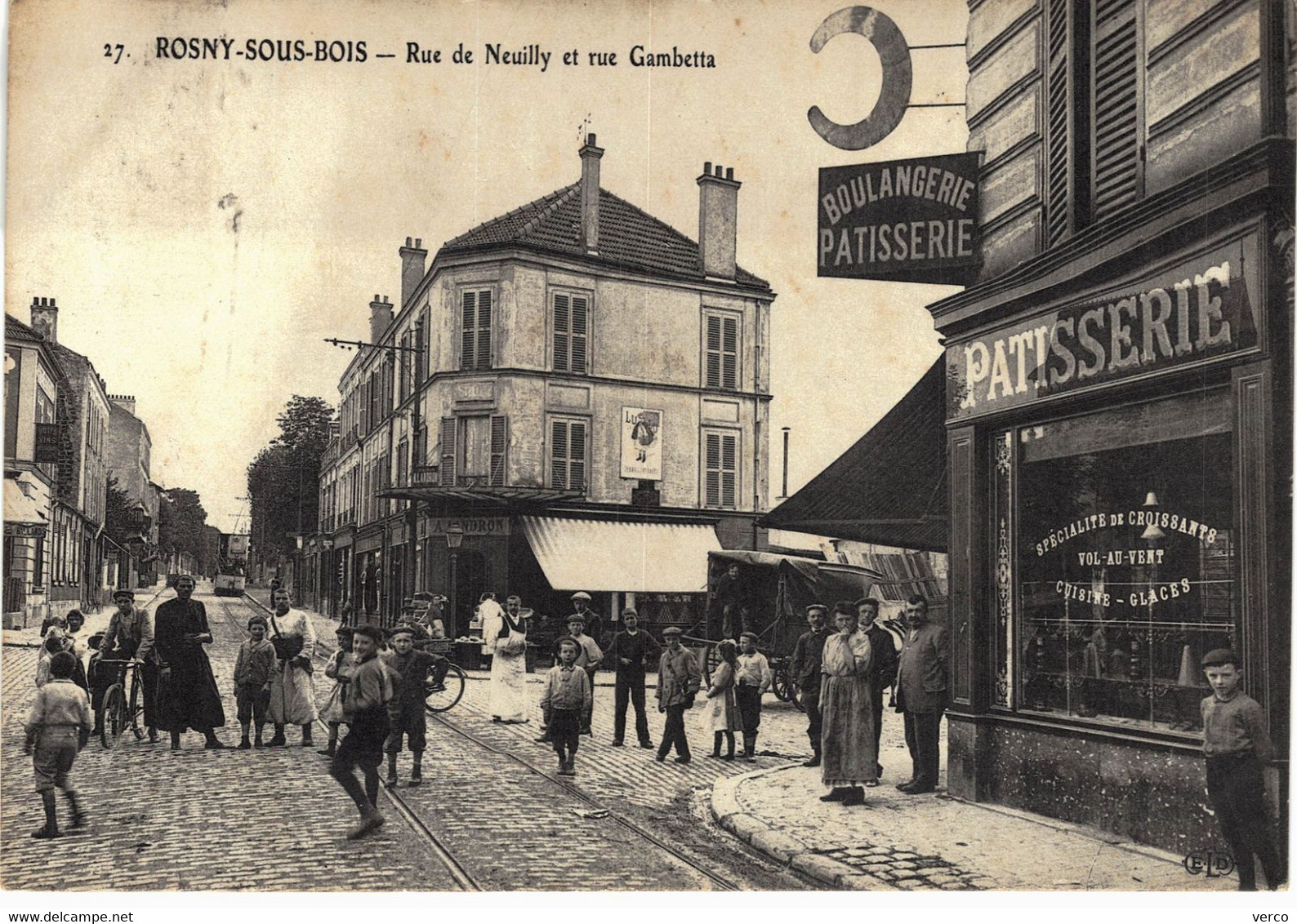 Carte POSTALE Ancienne de  ROSNY sous BOIS - Rue  de Neuilly & Gambetta