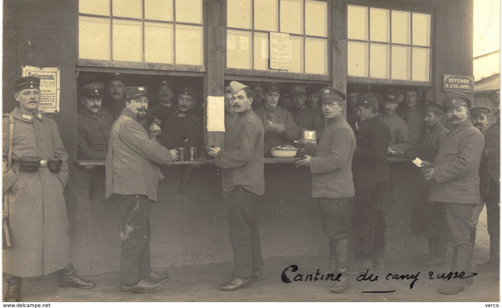 Carte POSTALE Ancienne de  RUSSIE - La Cantine du Camp Russe  (à KÖNIGSBRÜCK)