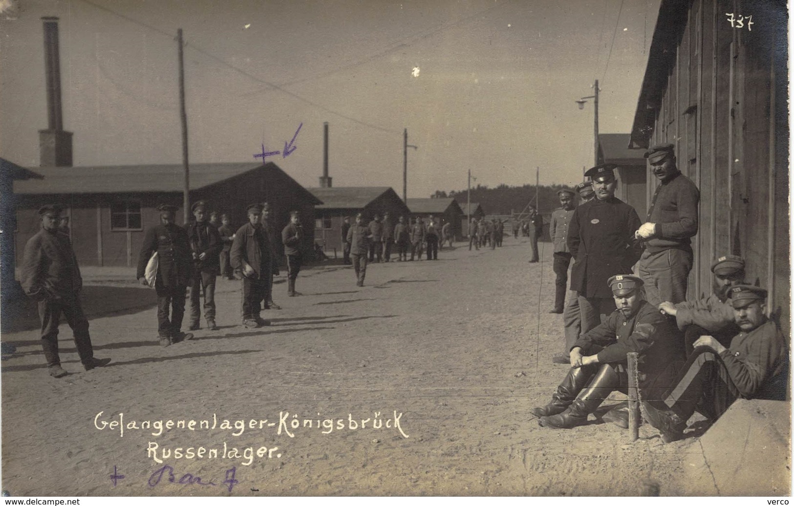 Carte POSTALE Ancienne de  RUSSIE - Le  Camp Russe  (à KÖNIGSBRÜCK)
