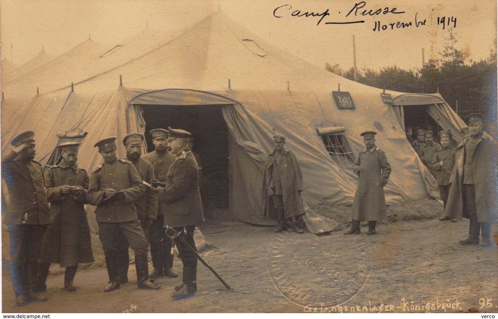 Carte POSTALE Ancienne de  RUSSIE - Le   Camp Russe  (à KÖNIGSBRÜCK)