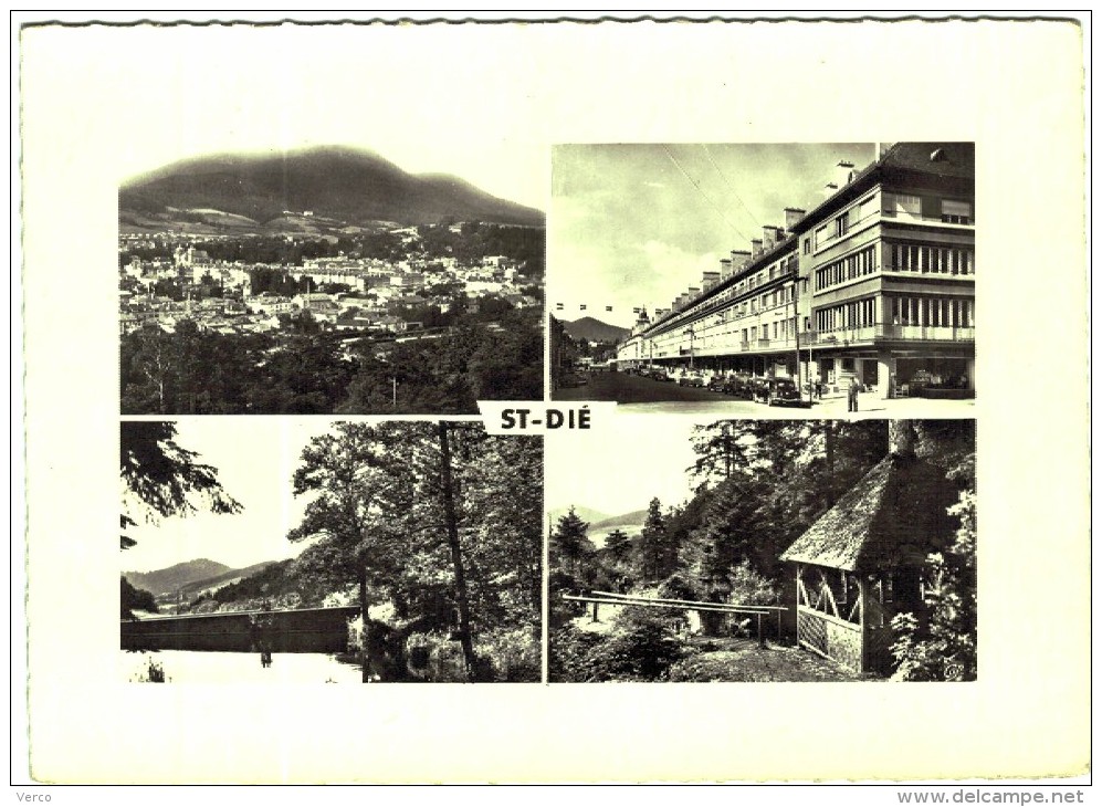 Carte Postale Ancienne de SAINT DIE-Vue Générale-rue Thiers- Les Molières