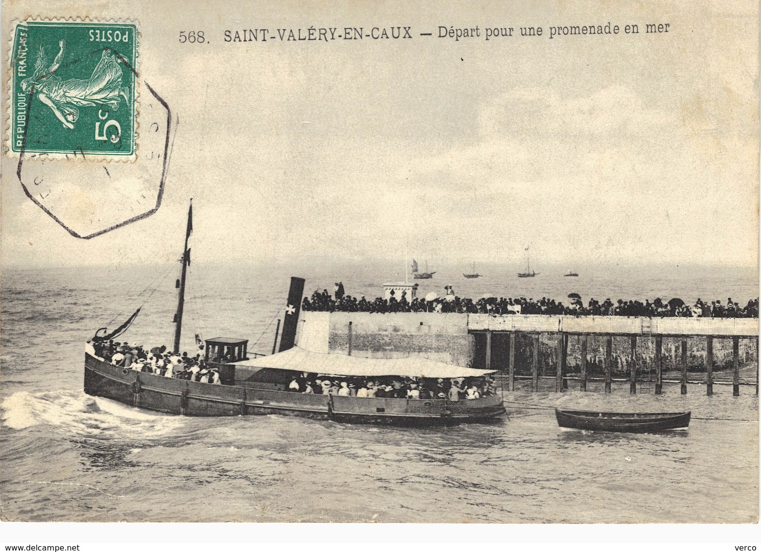 Carte  Postale  ancienne de SAINT VALERY en CAUX
