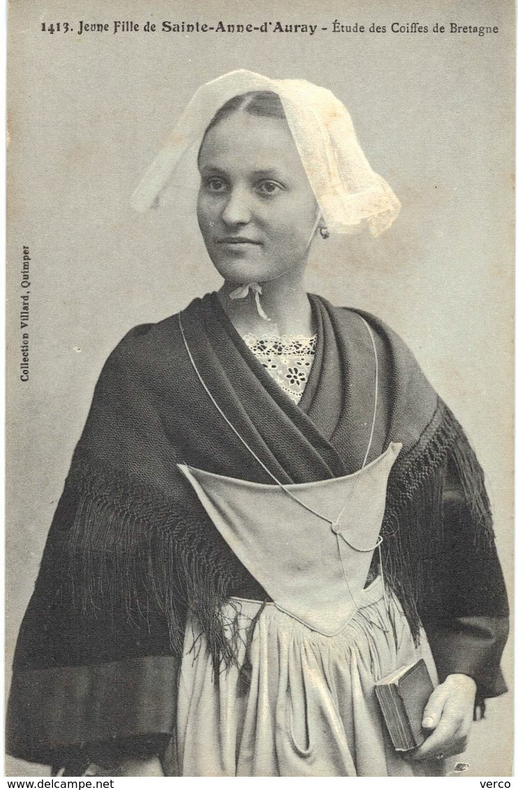 Carte POSTALE Ancienne de  SAINTE ANNE d'AURAY - Etude des Coiffes de Bretagne