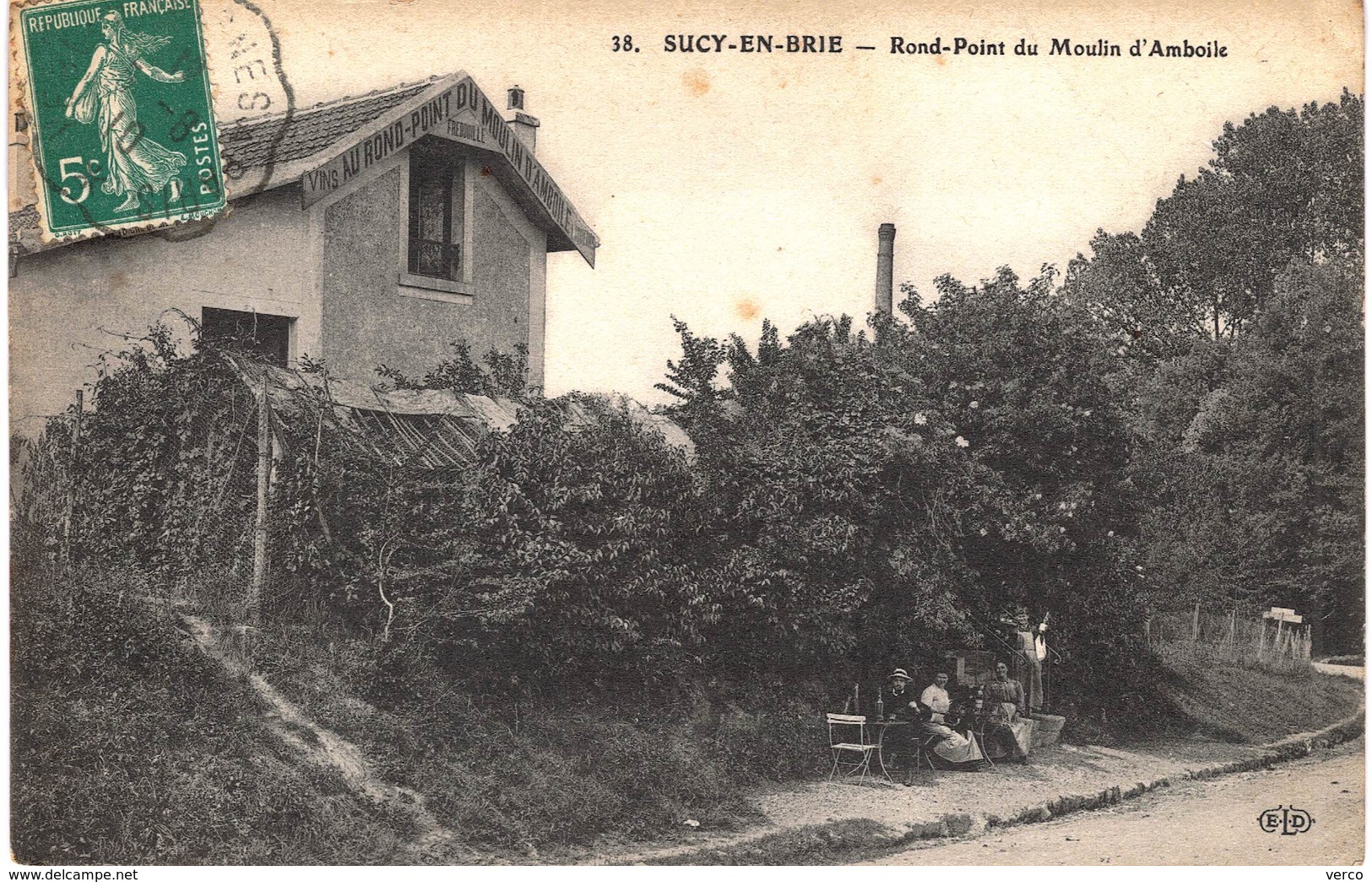Carte Postale ANCIENNE de SUCY en BRIE - Rond point du moulin d'Amboile