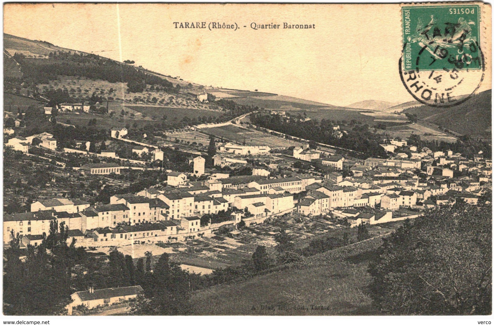 Carte Postale Ancienne de : TARARE-Quartier Baronnat