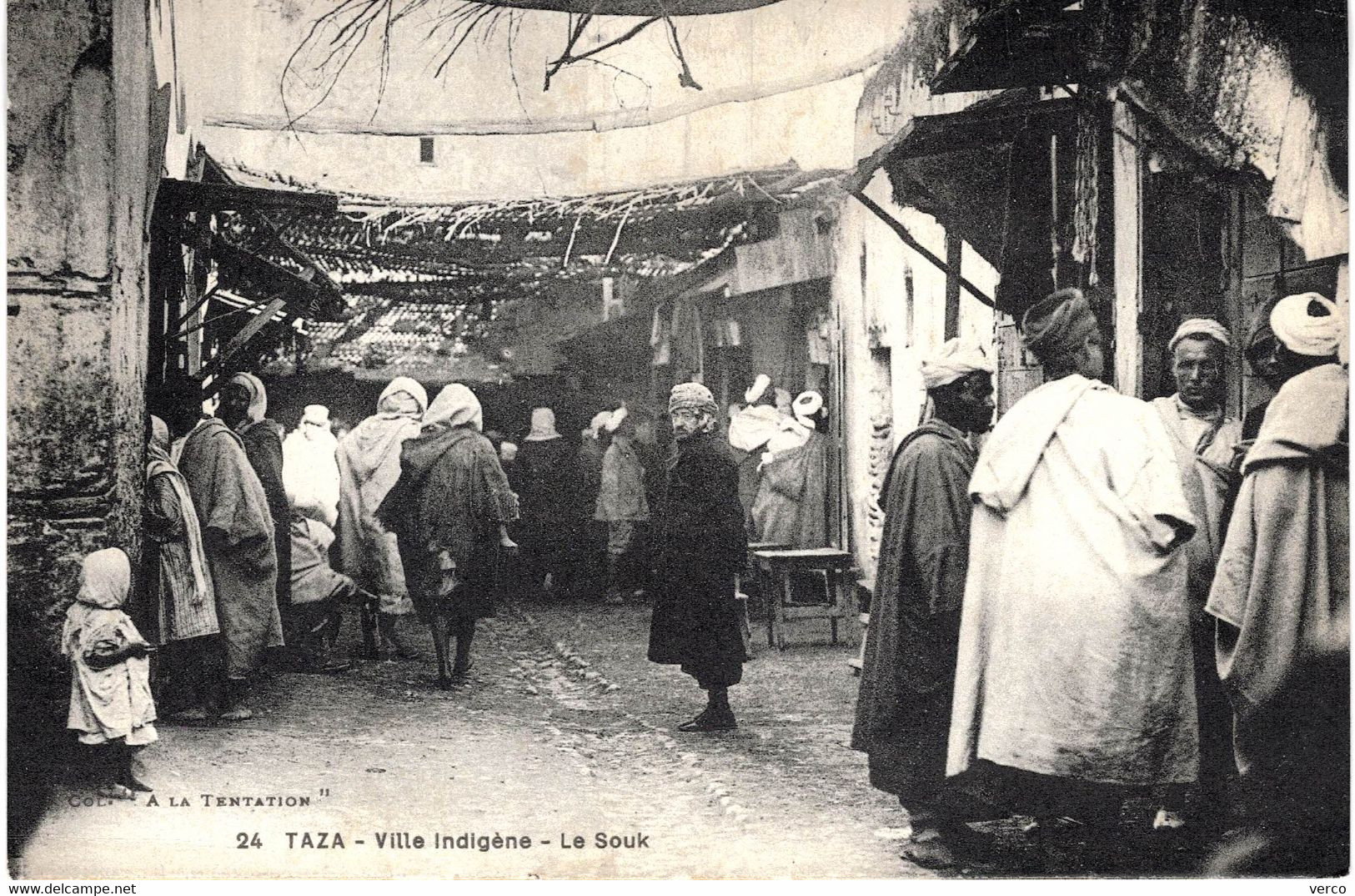 Carte POSTALE   Ancienne  de  TAZA - Le souk