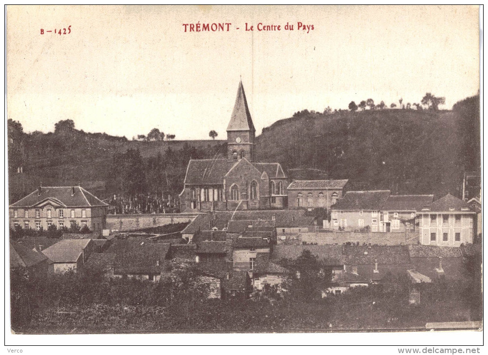 Carte Postale Ancienne de TREMONT sur SAULX
