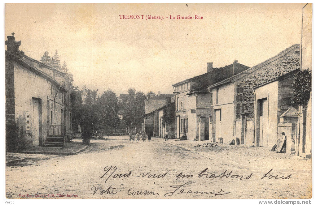 Carte Postale Ancienne de TREMONT sur SAULX