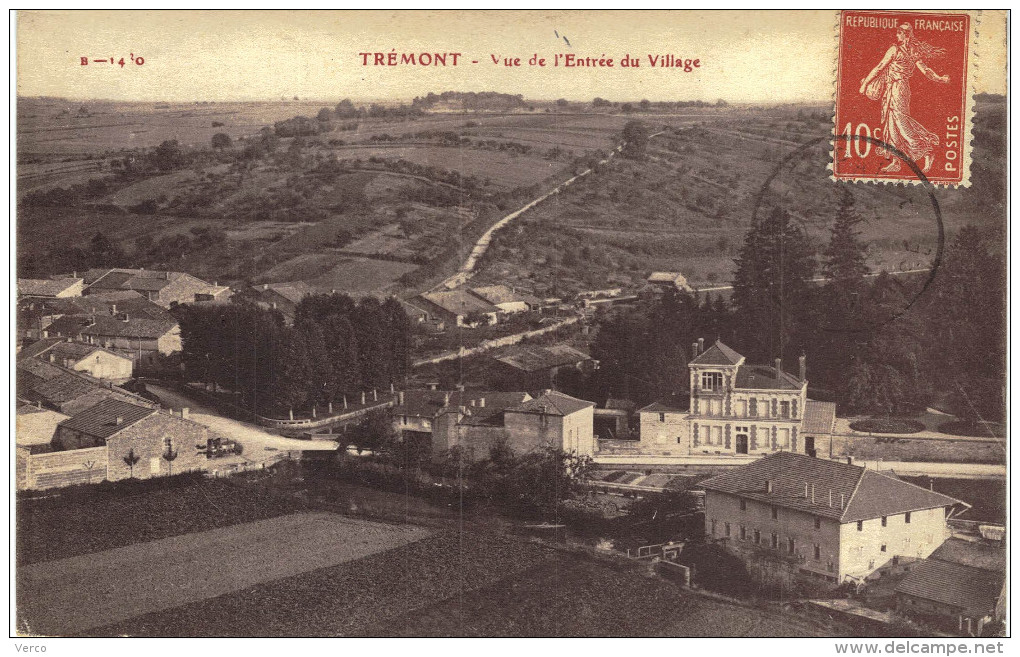 Carte Postale Ancienne de TREMONT sur SAULX