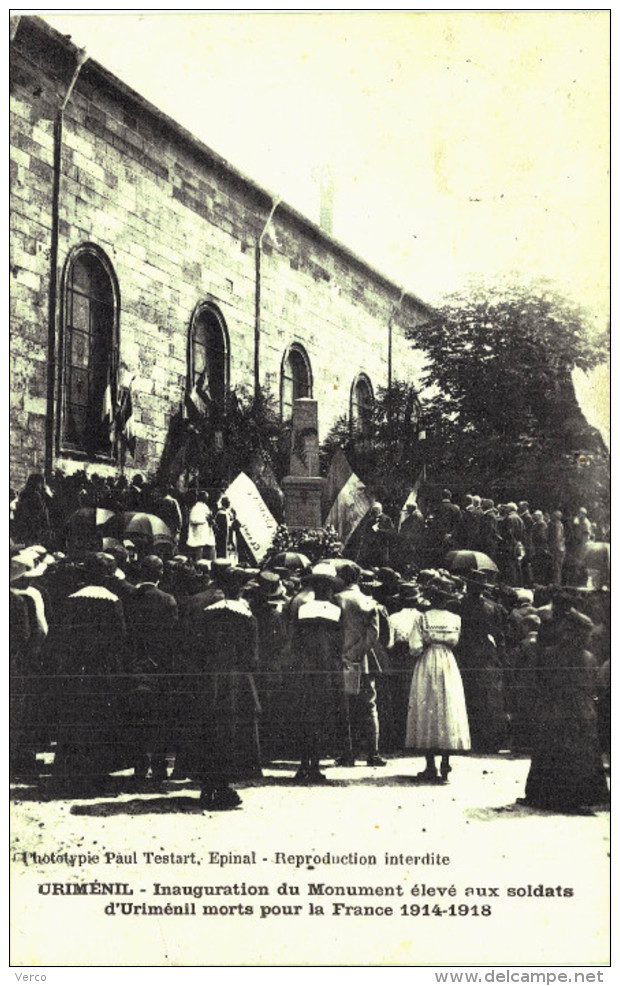 Carte Postale Ancienne de URIMENIL