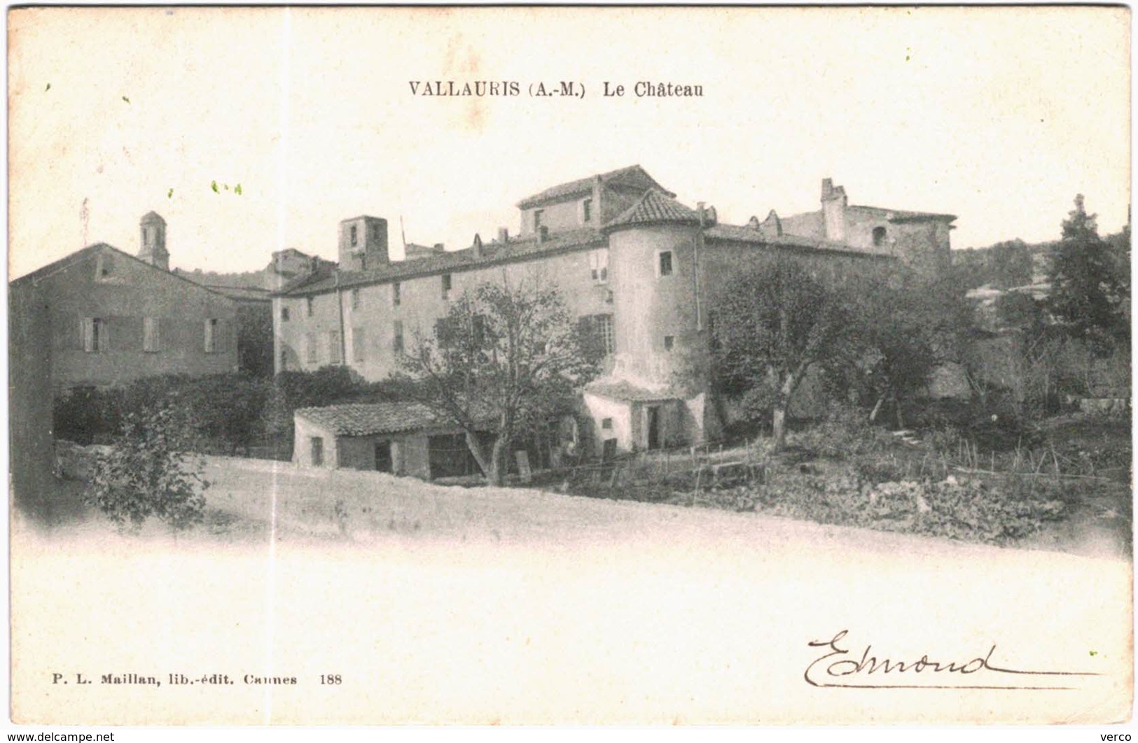 Carte Postale Ancienne de VALLAURIS- Le Château