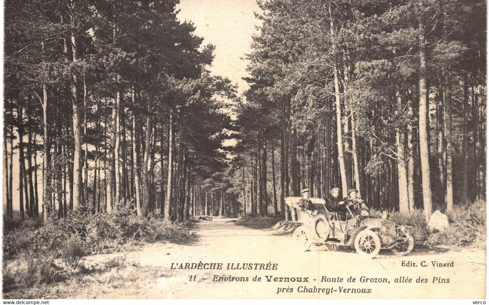 Carte POSTALE  Ancienne de   VERNOUX (Environs) - Route de Grozon
