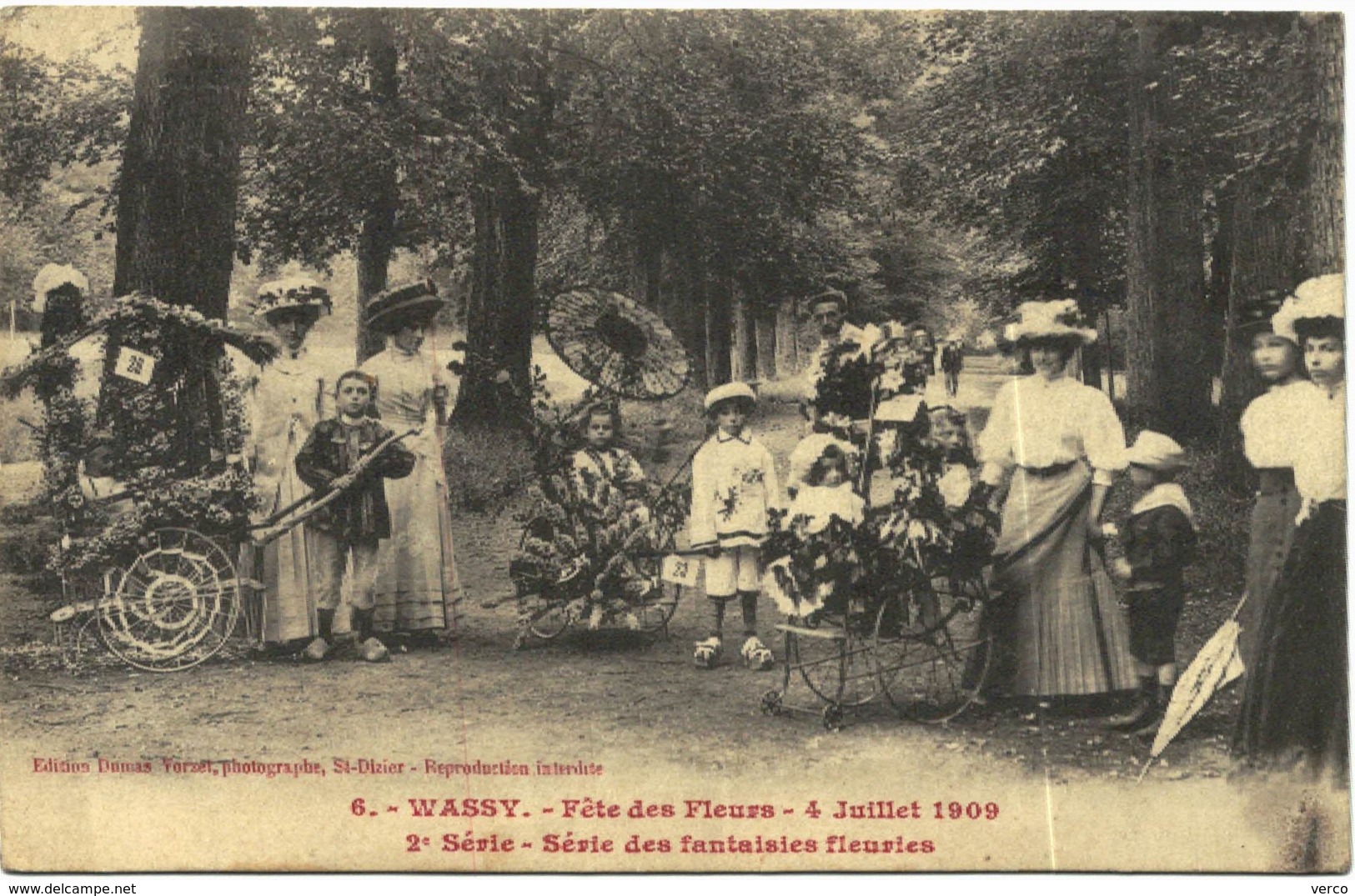 Carte Postale Ancienne de WASSY-Fête des Fleurs