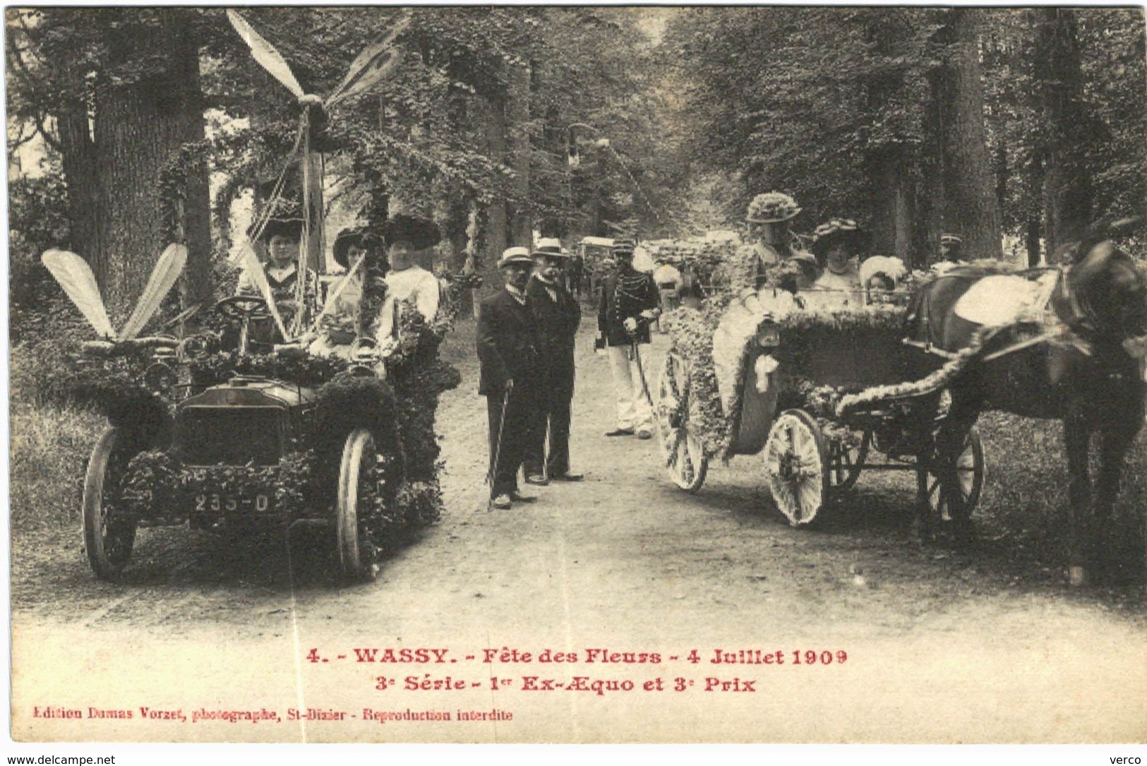 Carte Postale Ancienne de WASSY-Fête des fleurs