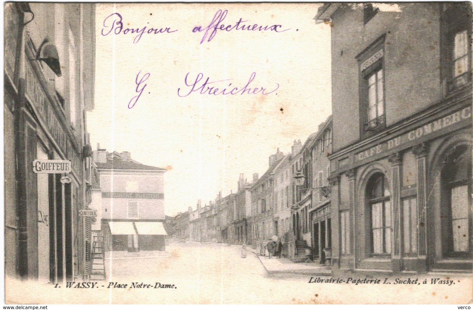 Carte Postale Ancienne de WASSY-Place Notre Dame