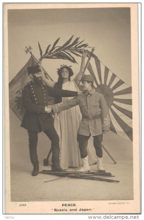 Carte Postale Ancienne du JAPON-PEACE RUSSIE AND JAPON