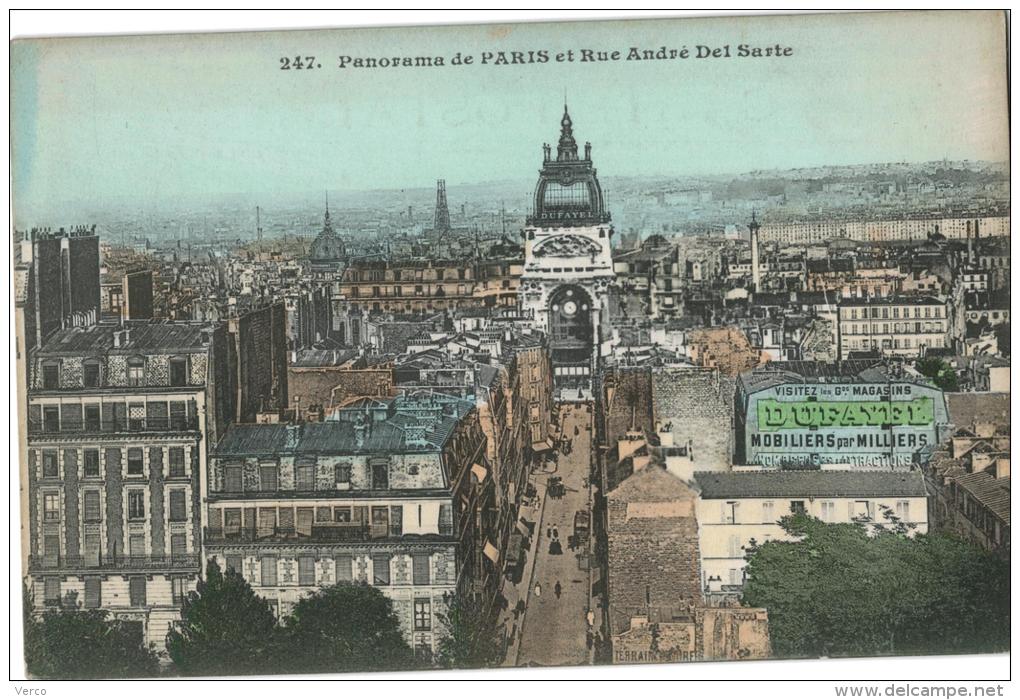 Carte Postale Ancienne PARIS :  MONTMARTRE-Panorama