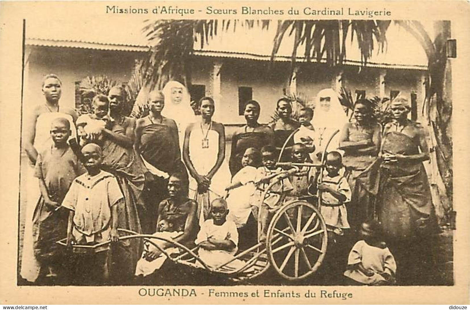 Carte Postale Ancienne - Pays - Ouganda - Missions d'Afrique - Soeurs Blanches du Cardinal Lavigerie - Femmes et Enfants