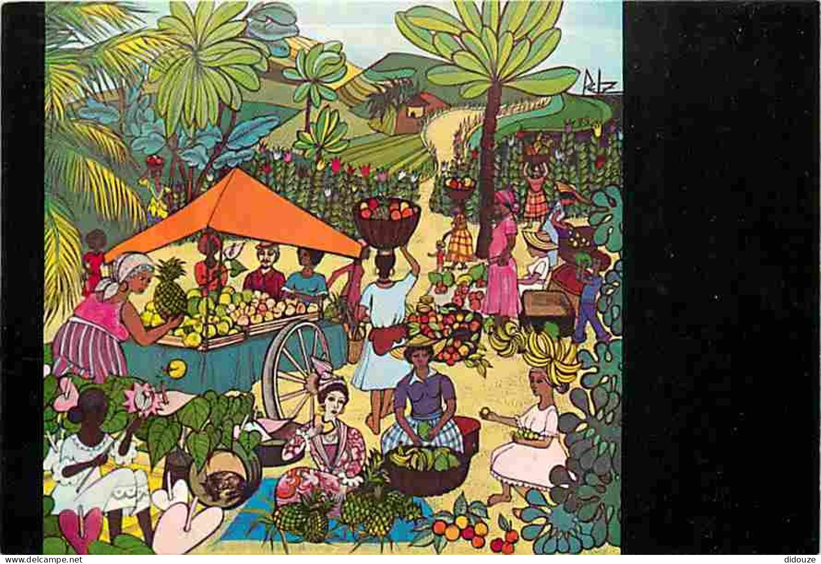 Carte Postale - Antilles - Antilles Francaise - Marché au Morne Vert - Dessin - CPM - Voir Scans Recto-Verso - Poscard -