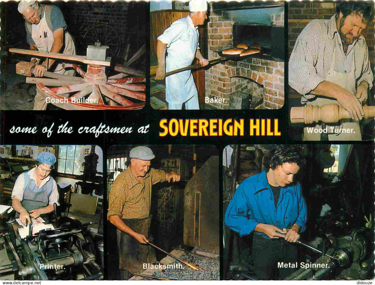 Carte Postale - Australie - Ballarat - Some of the craftsmen at Sovereign Hill - Multivues - Métiers - Artisanat - CPM -
